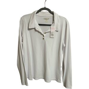 Lilly Pulitzer Frida Scallop Long Sleeve Polo